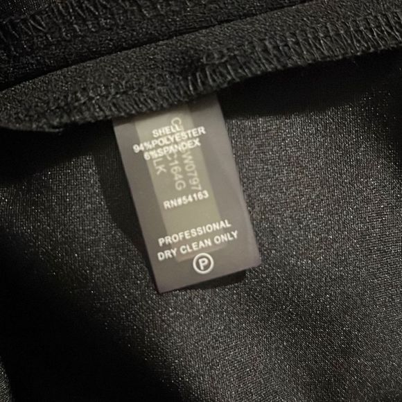 Calvin Klein Cold Shoulder Dress Long Back Zip Black Size 12 - Picture 8 of 8